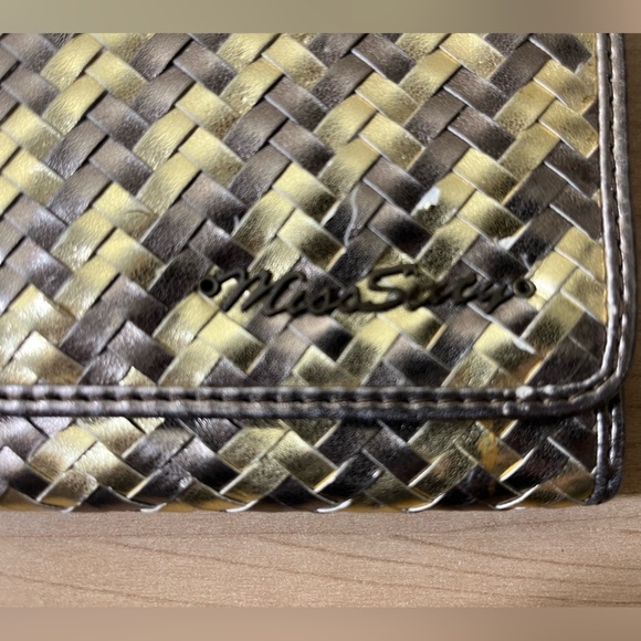 Miss Sixty Woven Metallic Clutch with Mirror - Picture 3 of 4